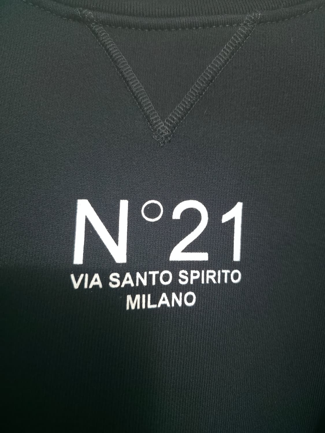 N°21 누메로벤티우노 블랙 크롭 컷오프 스웻셔츠 S 상품이미지5
