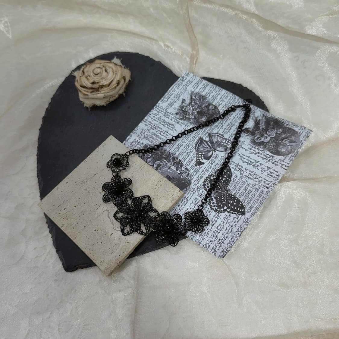 빈티지  고딕 꽃 오리엔탈 목걸이 상품이미지2