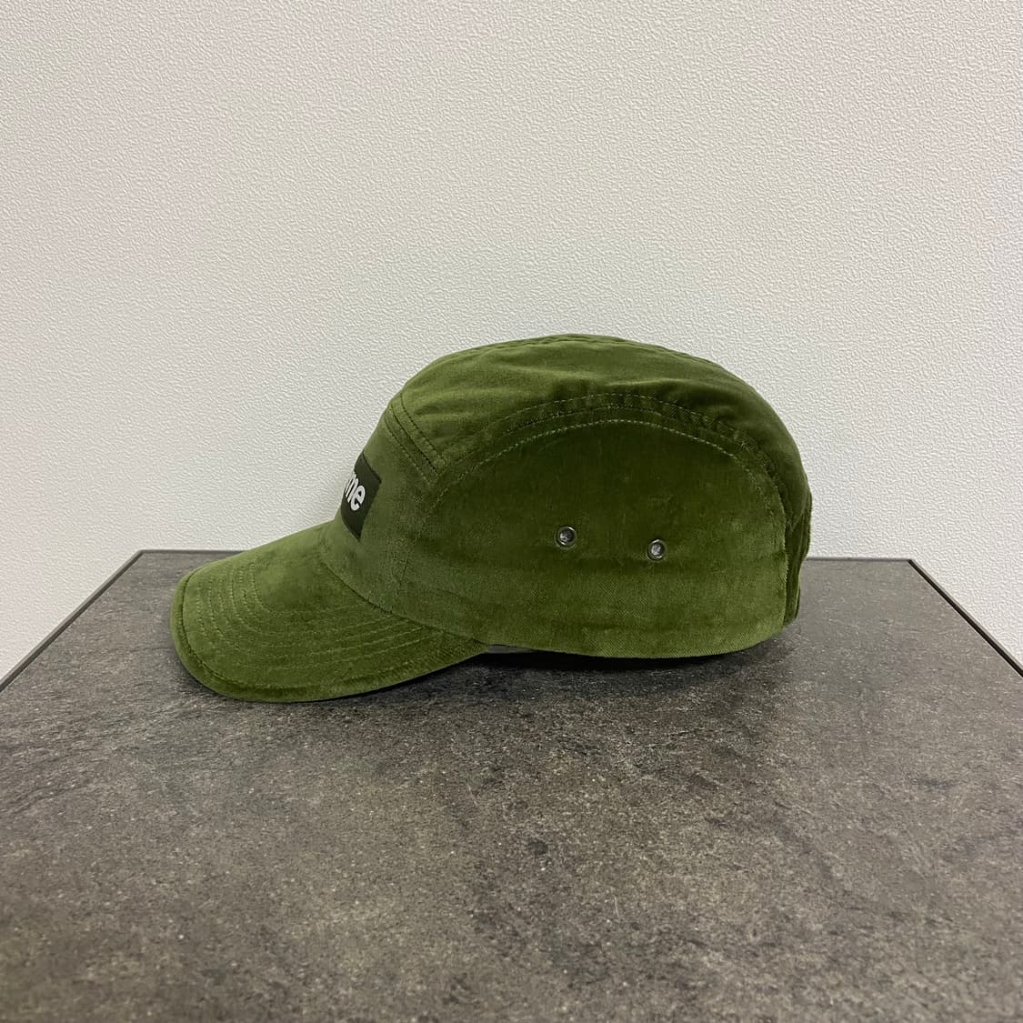 (OS) 슈프림 박스로고 캠프캡 모자 벨벳 올리브 카키 상품이미지3