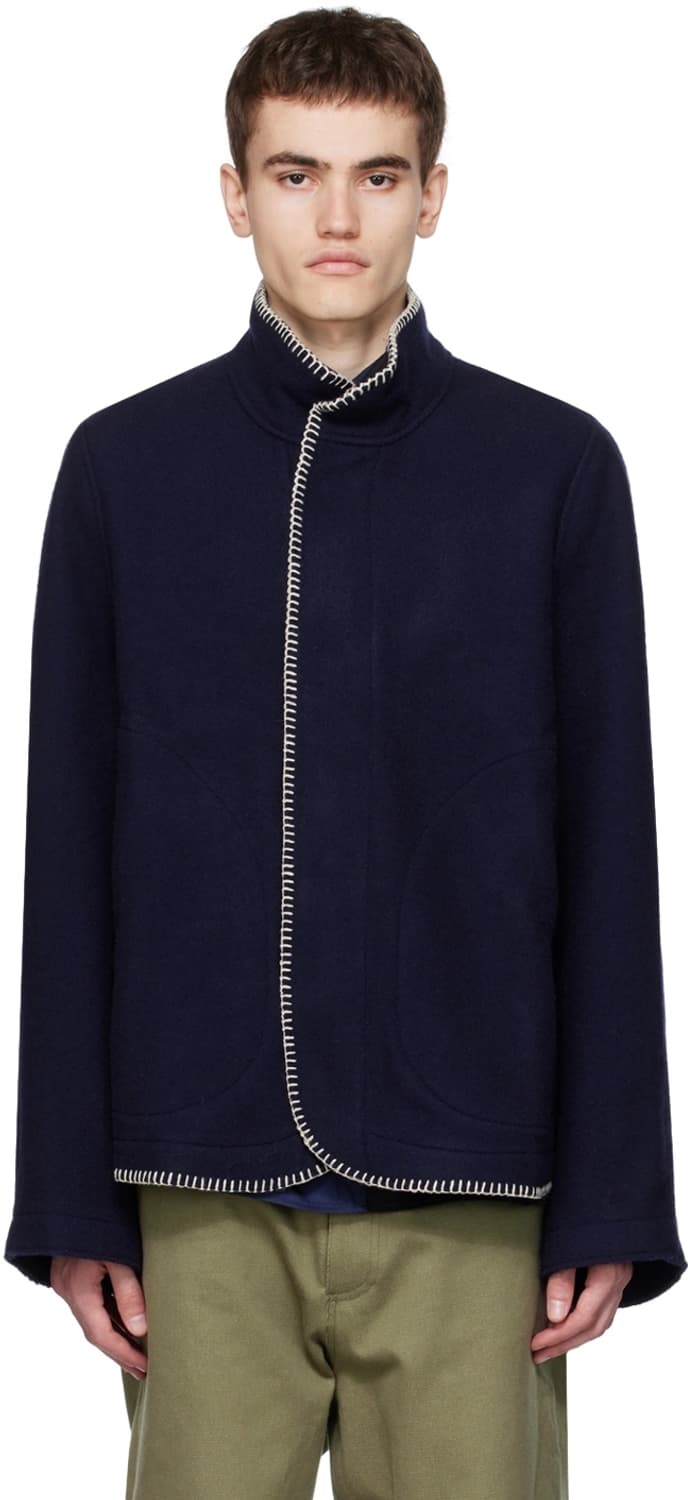 3man blacket jacket navy L 상품이미지3