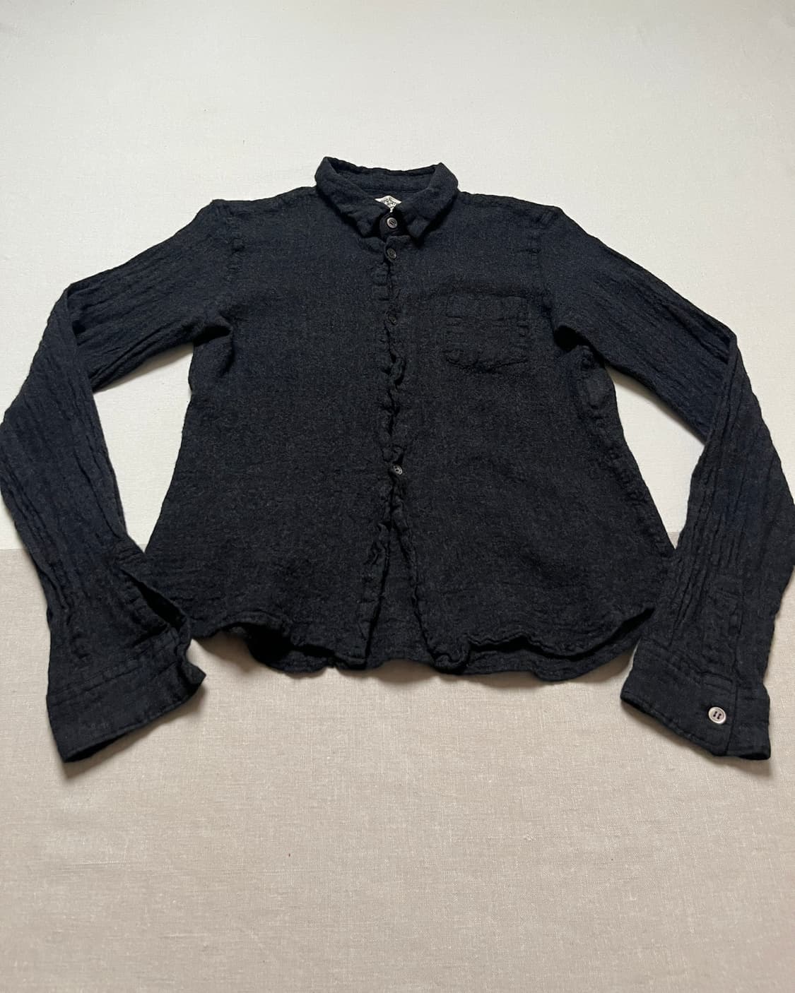 90s 꼼데가르송 축융 울 셔츠 Comme des garcons 상품이미지4