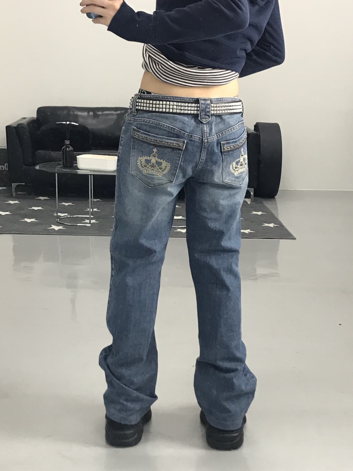 Jpn Y2k Detail Cotton Jeans 상품이미지1