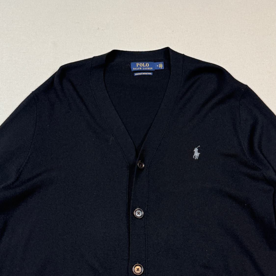M) 폴로 랄프로렌 그레이 워셔블 메리노 울 가디건 상품이미지3