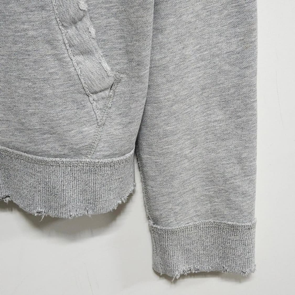 100 아베크롬비 기모 후드집업 그레이 로고 자수 캐주얼 상품이미지4