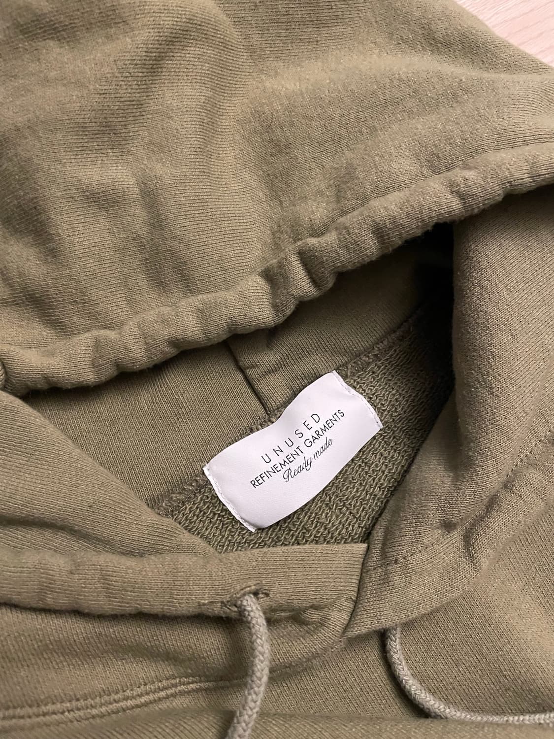 [2] 언유즈드 데미지 후드티 올리브 상품이미지2