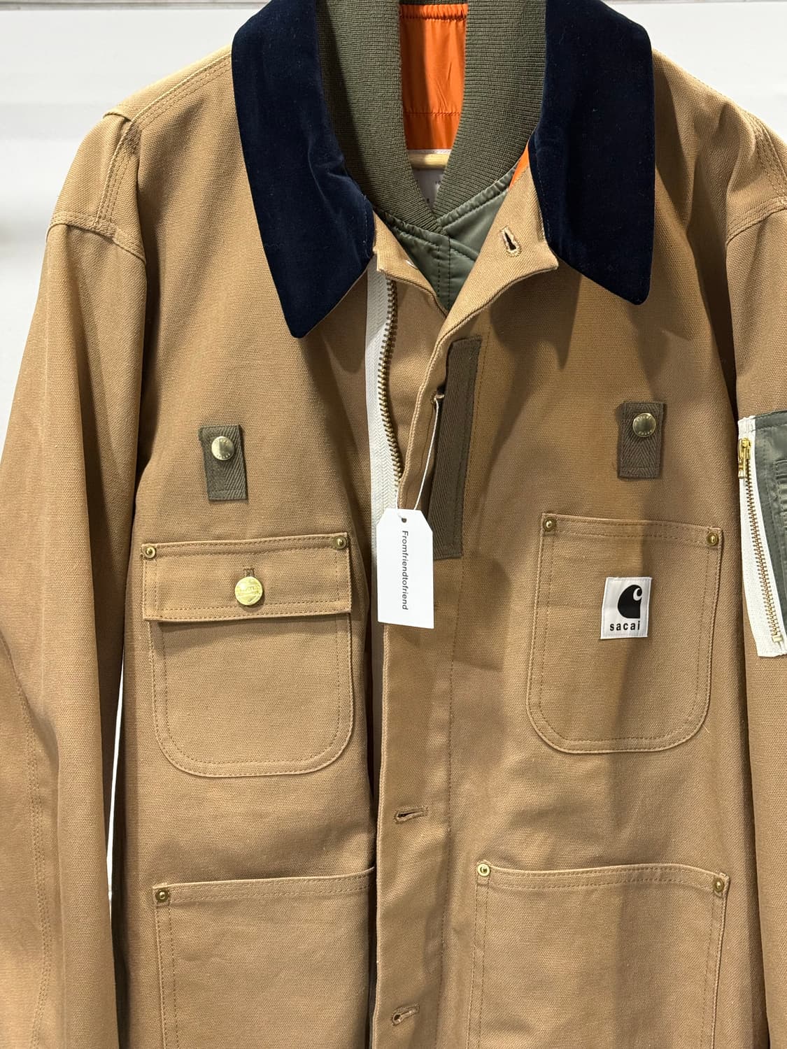 SACAI × CARHARTT WIP — 캔버스 MA-1 자켓 미시간 상품이미지6