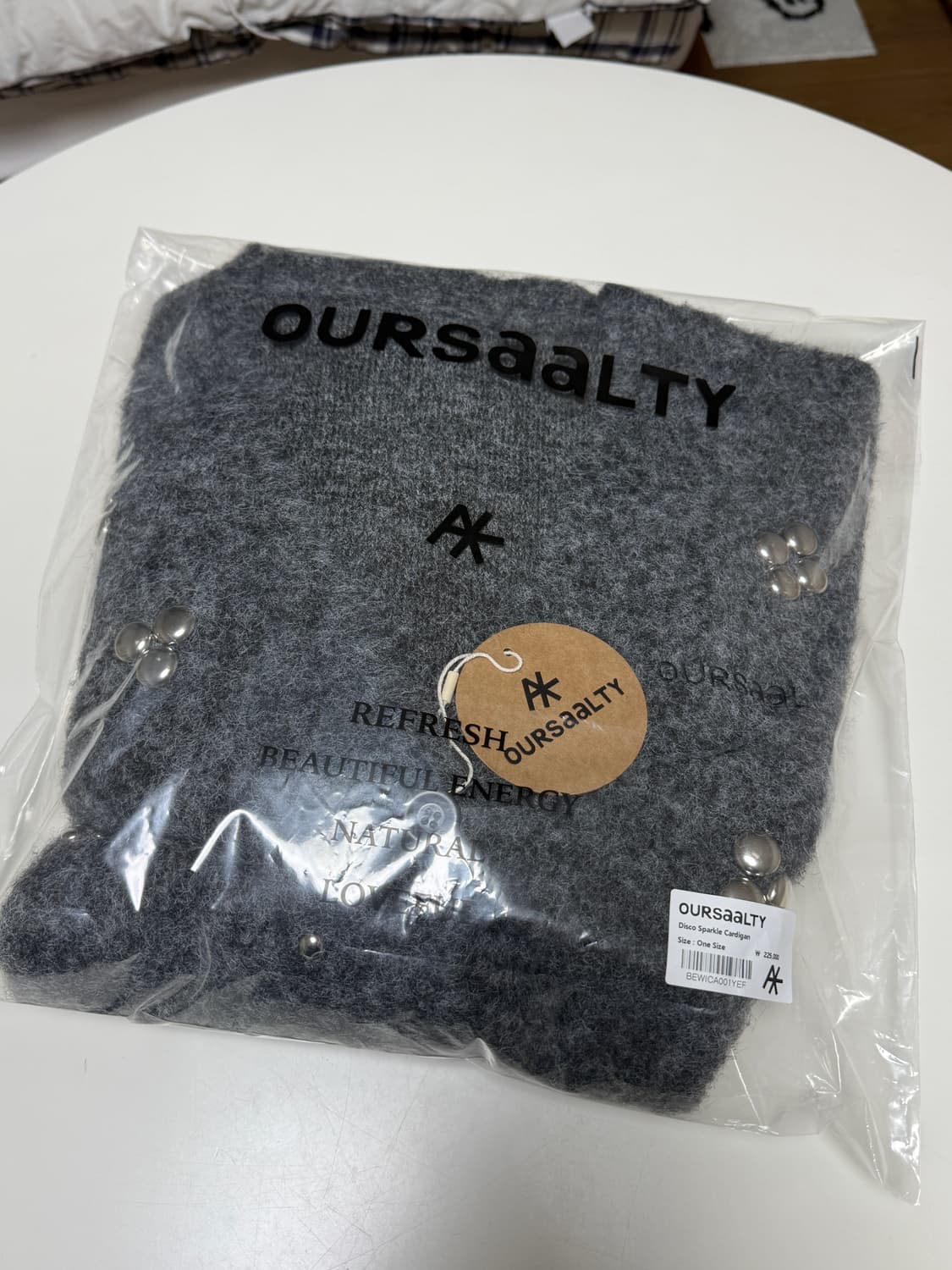 아우어솔티 디스코 스파클 가디건 그레이 상품이미지3