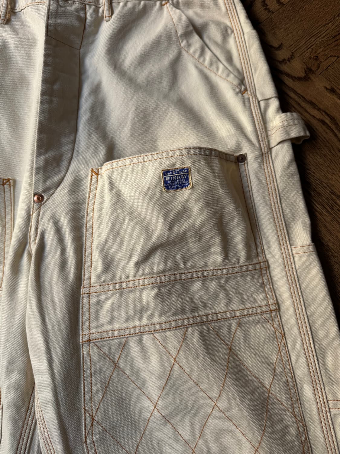 [34]KAPITAL 캐피탈 씬 캔버스 키나리 럼버 팬츠 상품이미지5