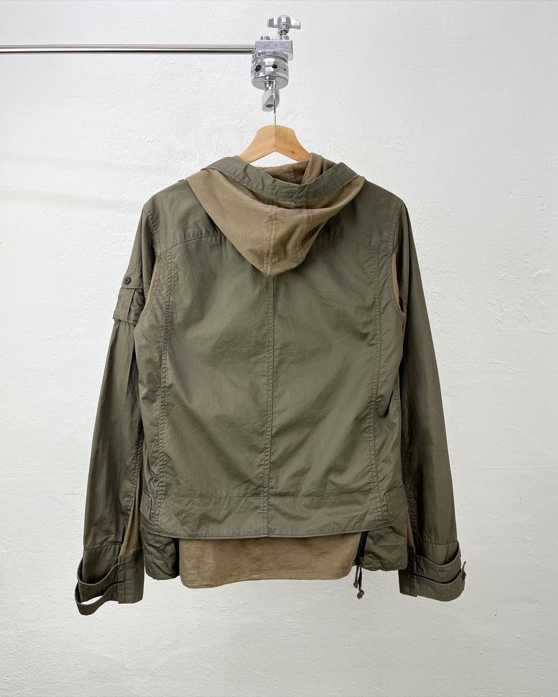 피피에프엠 카키 배색 레이어드 야상자켓  상품이미지6