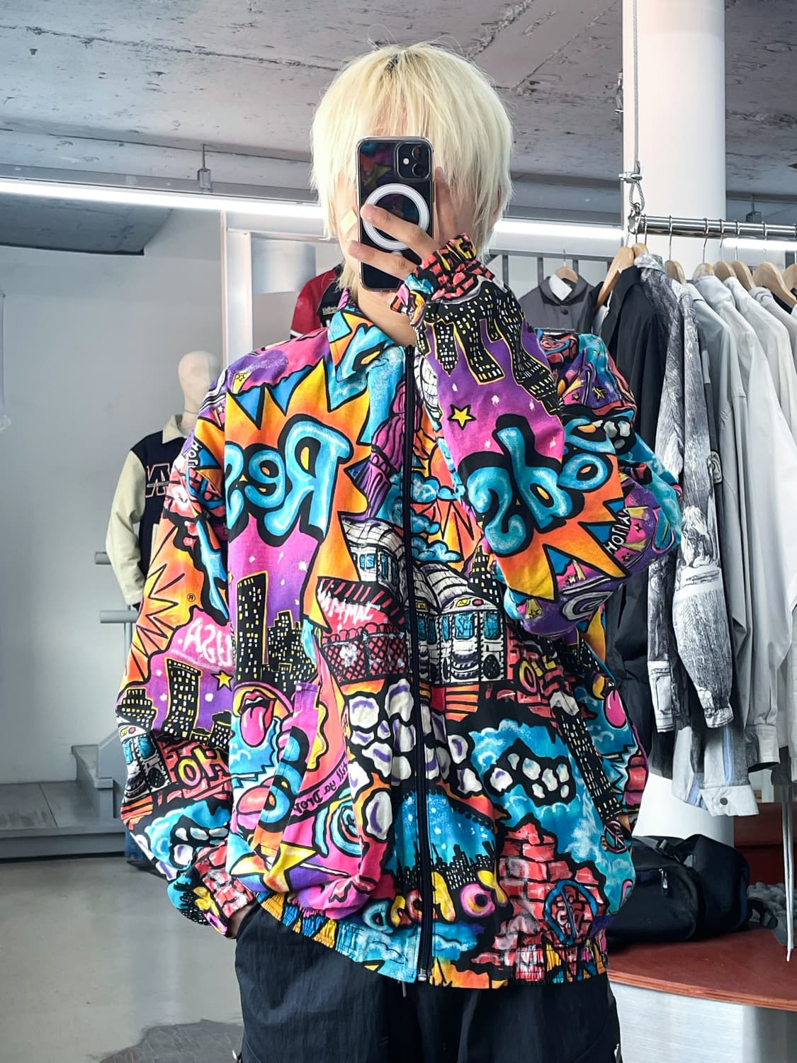 리스팩트 U.S.A  뉴욕 시티 그래피티 자켓 상품이미지1