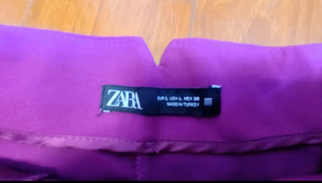 화사한 푸시아 퍼플 Zara 하이웨이스트 팬츠 상품이미지6