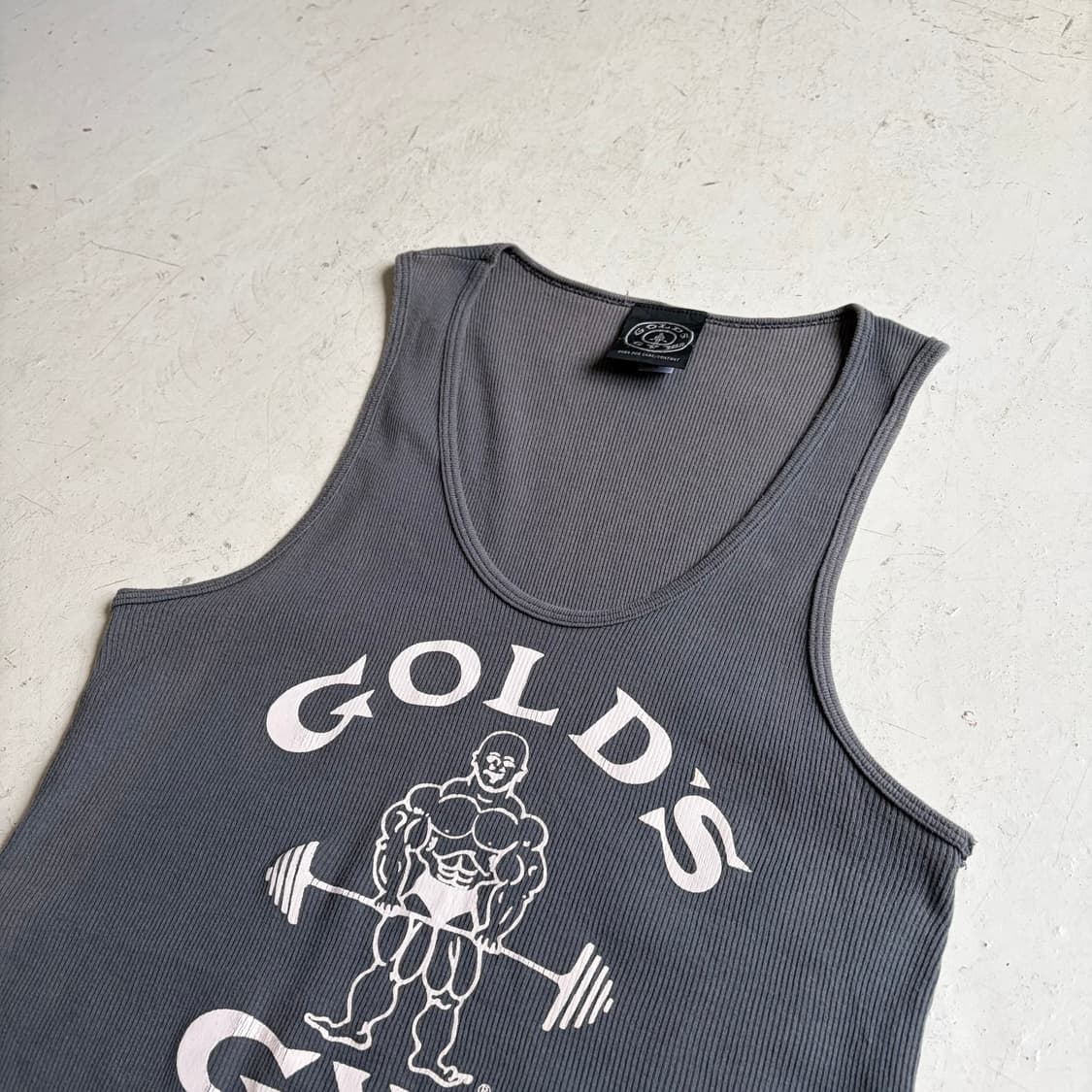 골드짐 빈티지 머슬 슬리브리스 M 상품이미지2