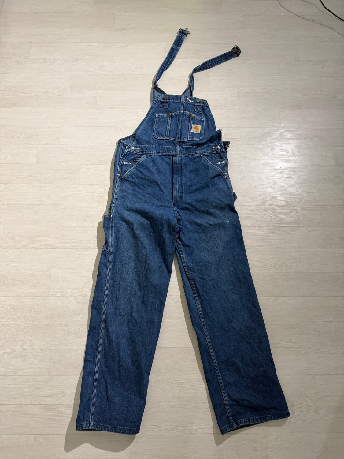 칼하트 데님 멜빵바지 32x30 상품이미지1