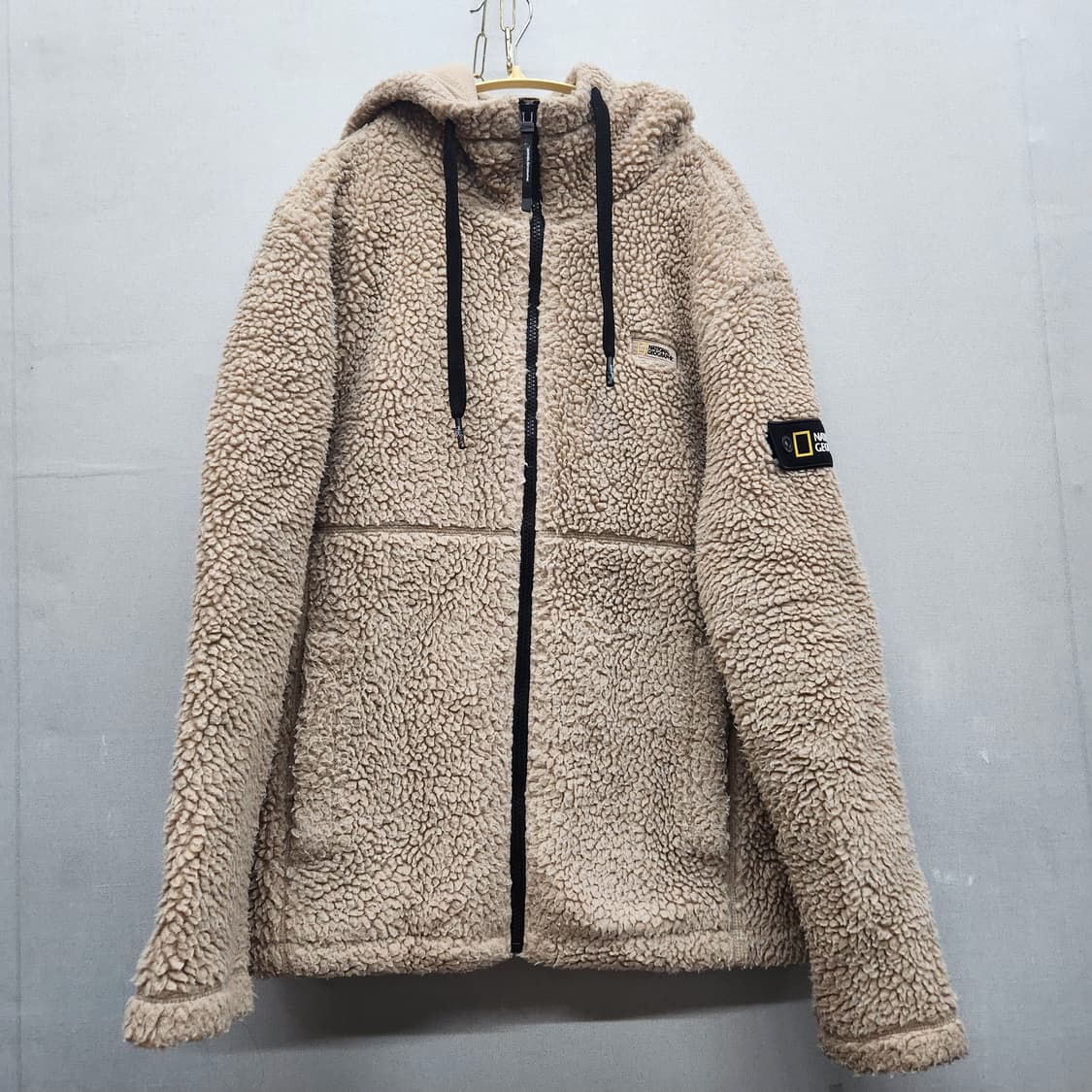 내셔널지오그래픽 후리스 와펜로고 풀 후드집업 XL 상품이미지1