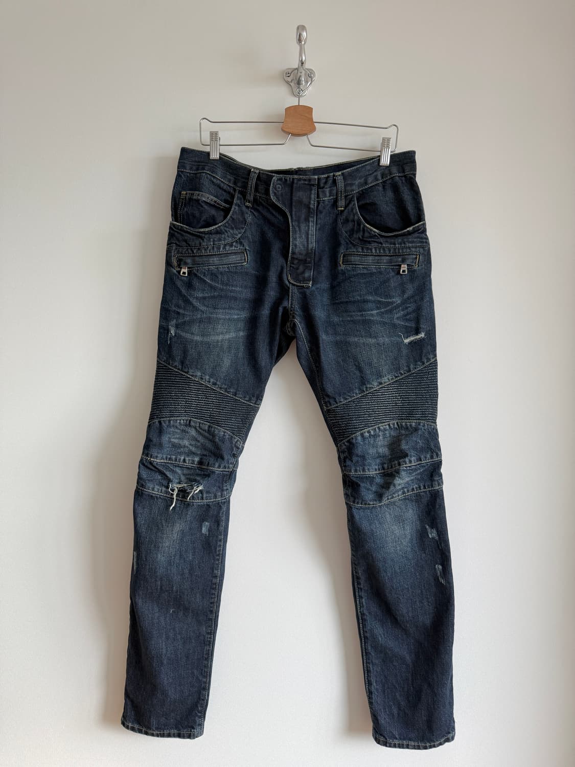 발망(BALMAIN) 바이커 데님 팬츠(ITALY, LAMPO ZIP) 상품이미지1