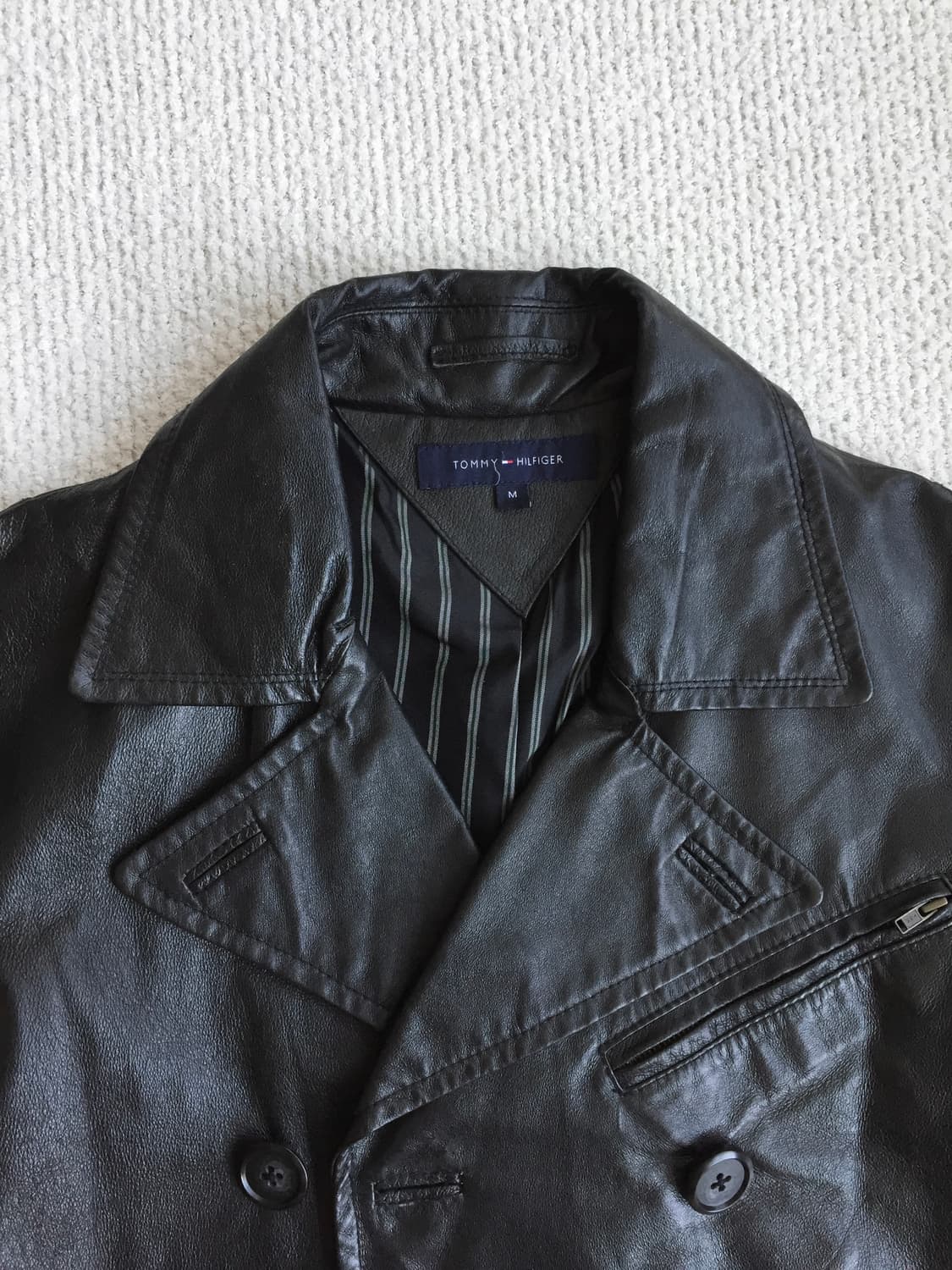 00’s tommy hilfiger 레더 피코트 usn 상품이미지3