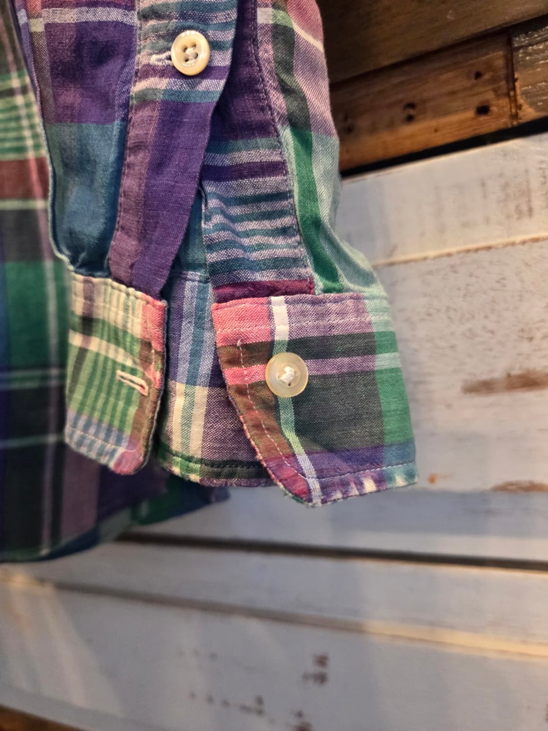 90'S 폴로랄프로렌 마드라스셔츠 상품이미지7