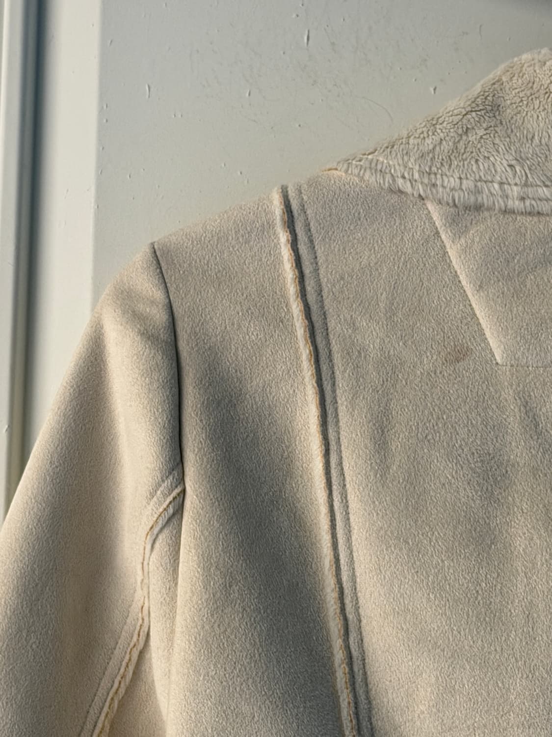 일본빈티지 화이트 무스탕 자켓 상품이미지10