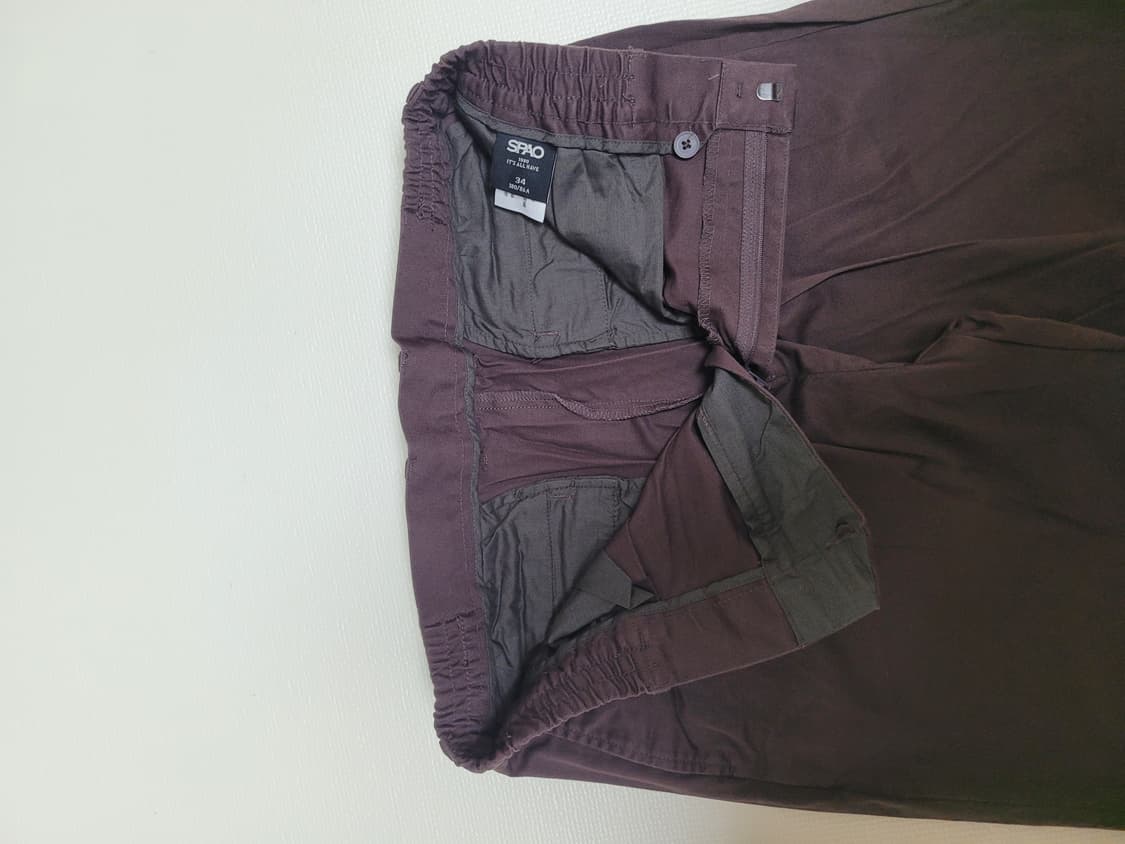 스파오 SPAO 남자 사이드밴드 치노 34 버건디 상품이미지5