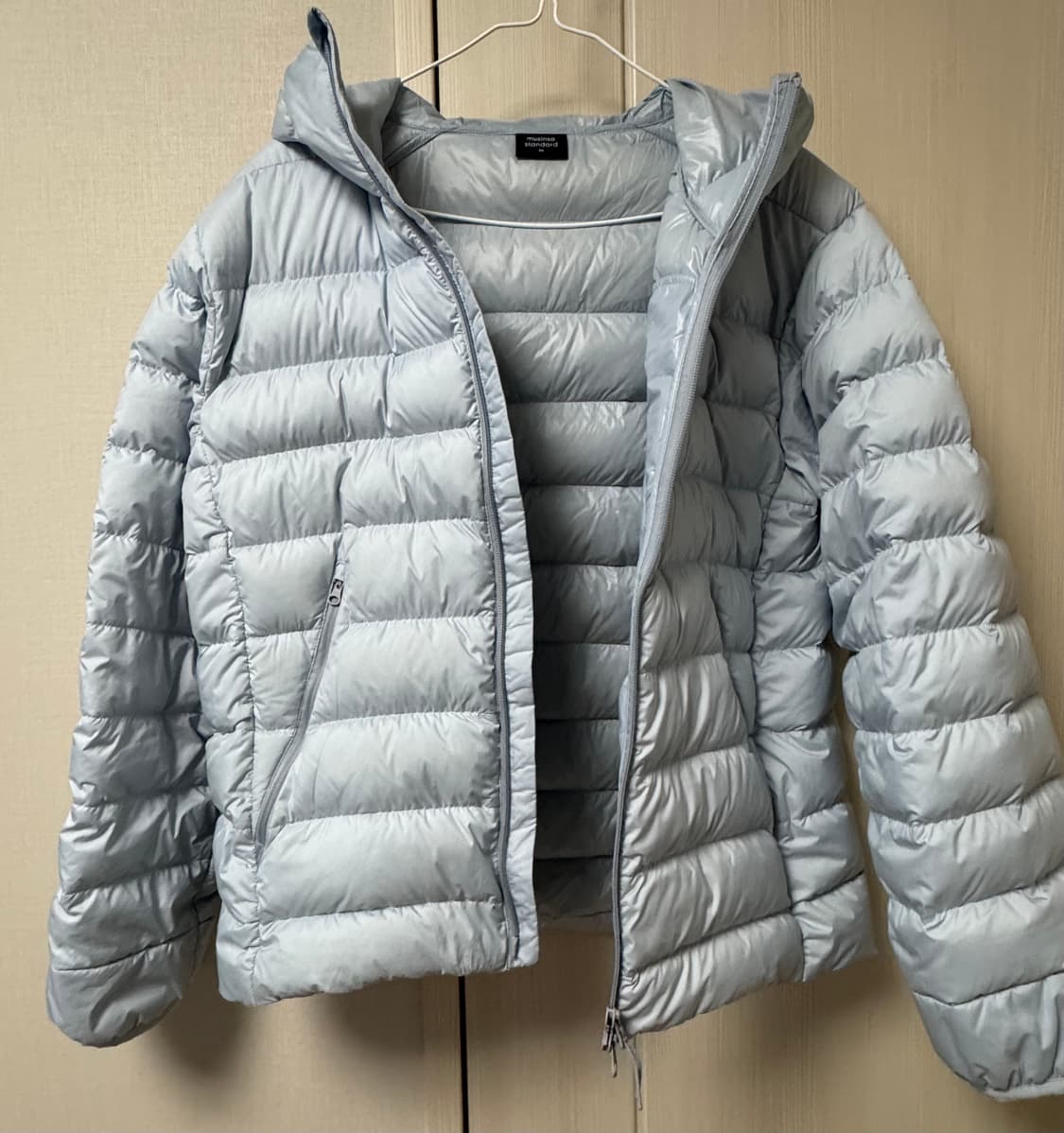 무신사 스탠다드  시티 레저 후디드 라이트 다운 자켓 클라우디 블루 M 상품이미지9