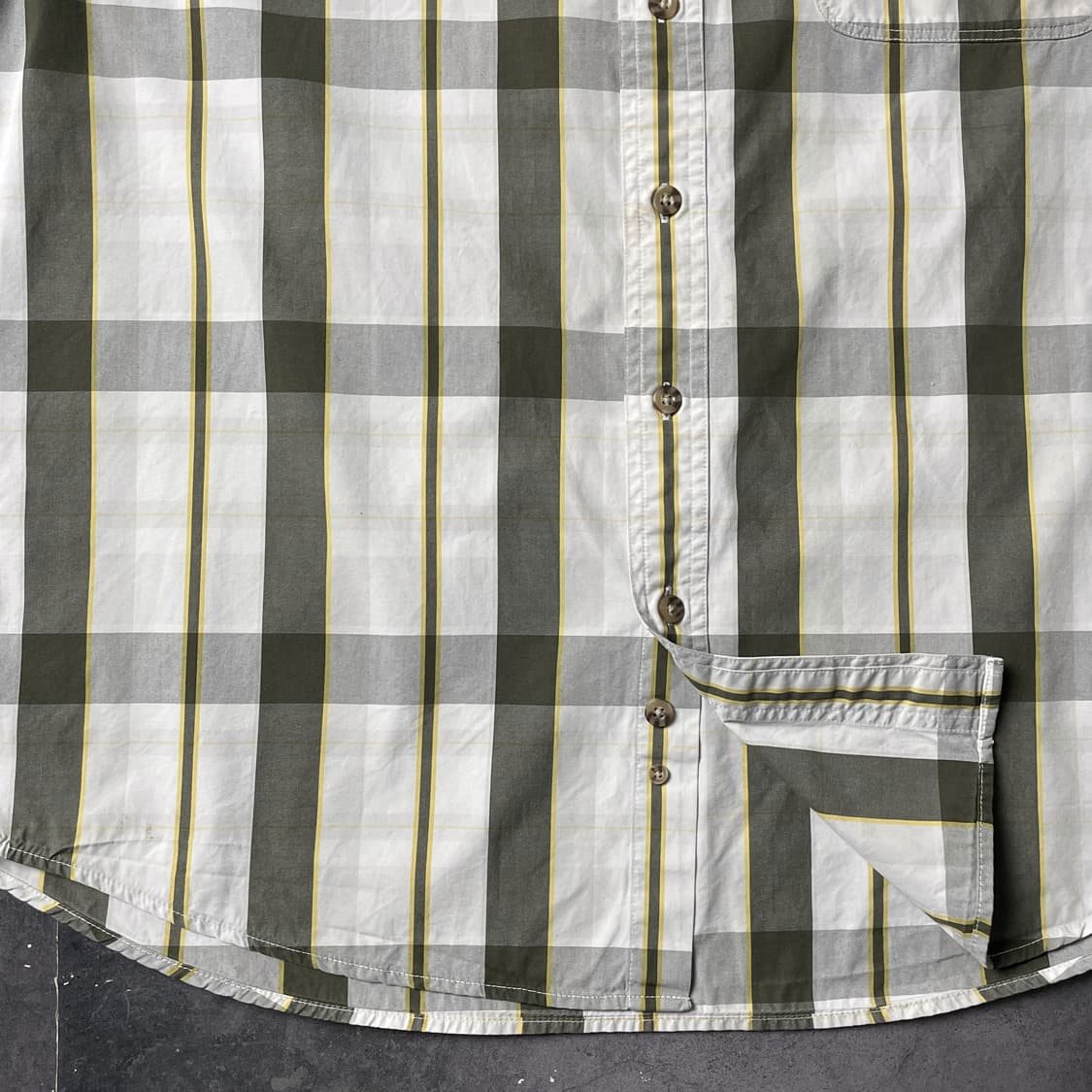 CARHARTT 칼하트 아이보리 체크 다운버튼 반팔 워크셔츠 A01081 상품이미지5