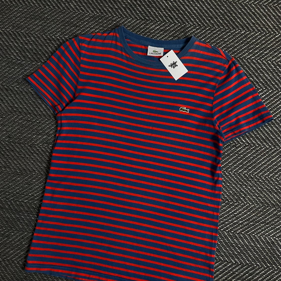 라코스테 자수로고 단가라 반팔 티셔츠y 2902 상품이미지1