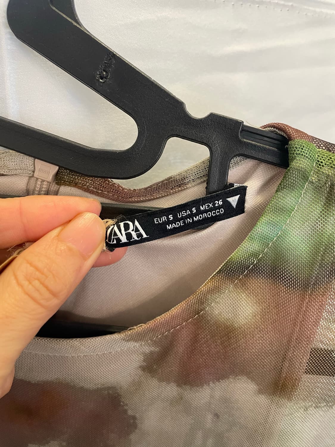 ZARA 망사 프린트 롱원피스 상품이미지3