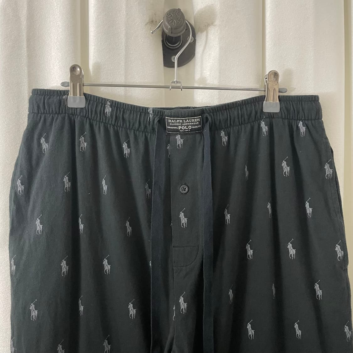 폴로 블랙 포니 패턴 파자마 팬츠 상품이미지3