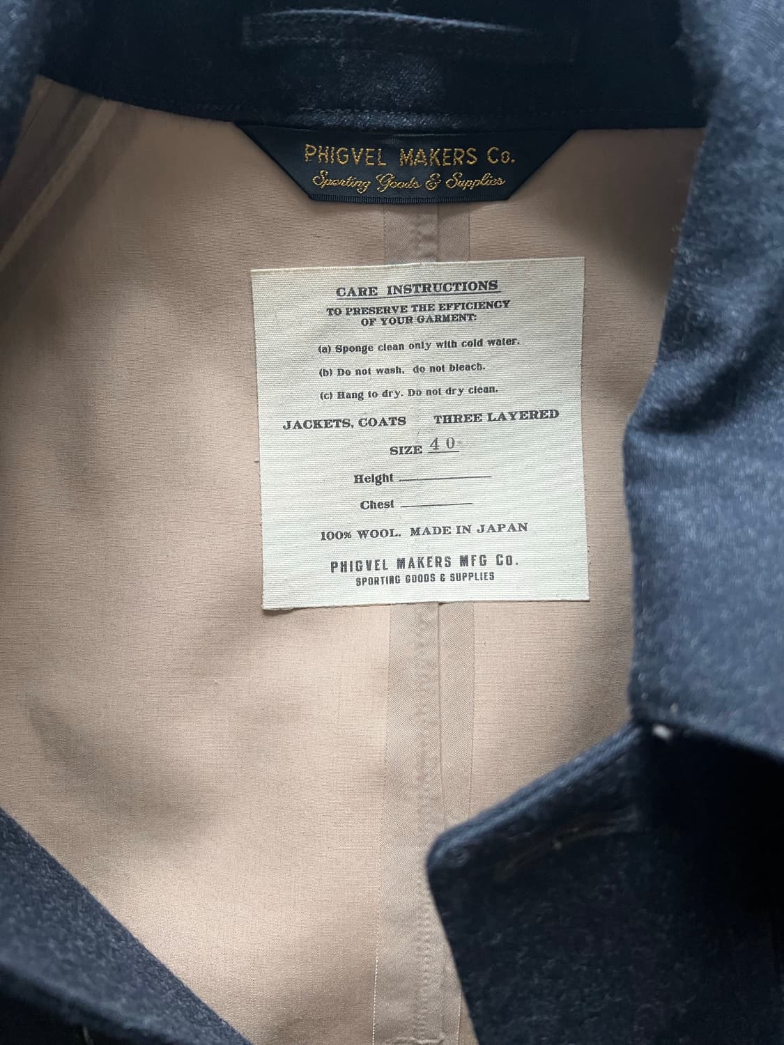 PHIGVEL MAKERS 피그벨 고밀도 울 맥 코트 상품이미지3