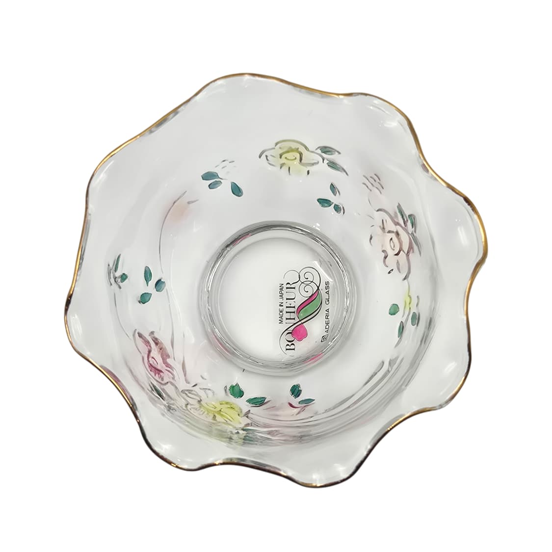 90s 아데리아 컬러 플라워 리본 글라스&볼 1세트 상품이미지3