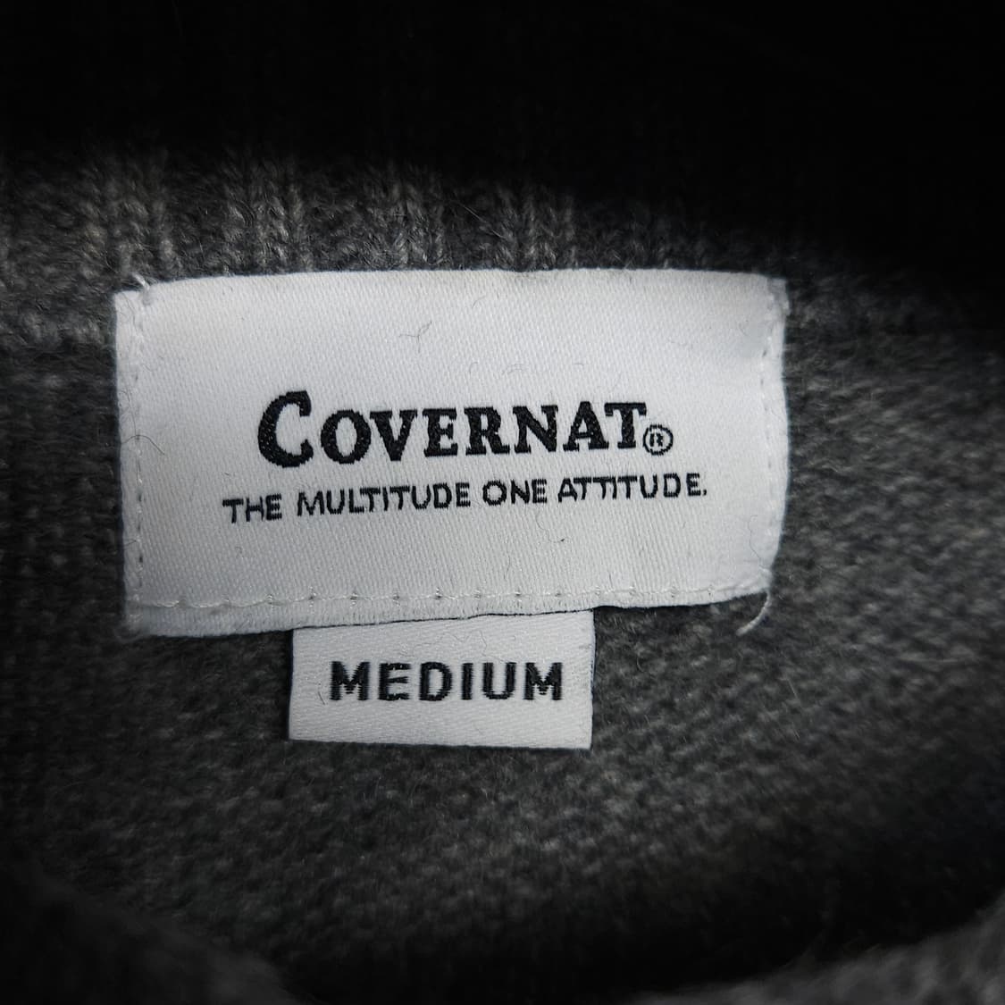 M ) 커버낫 램스울 C로고 니트 그레이 상품이미지3