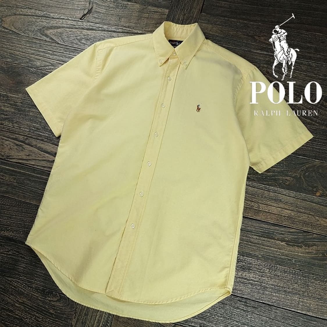 [폴로 랄프로렌] 90s 빈티지 포니 로고 반팔 셔츠 레몬 M20159 상품이미지1