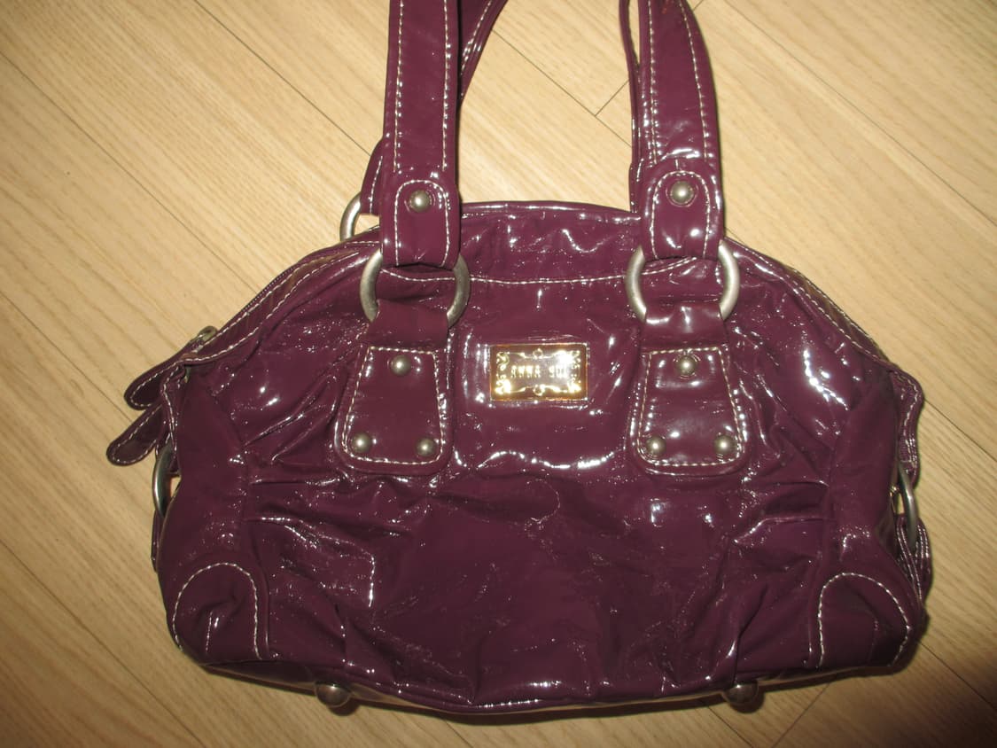 안나수이 퍼플 에나멜 토트백 (키링 미포함) 상품이미지5