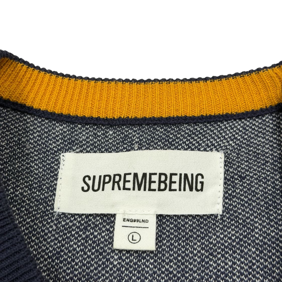 SUPREMEBEING 슈프림비잉 네이비 니트 맨투맨 L 상품이미지3