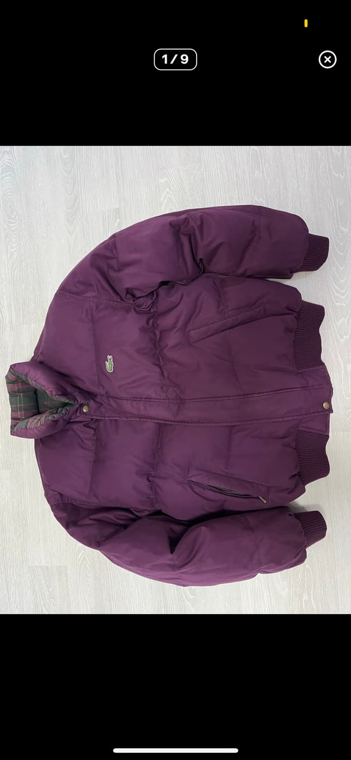 라코스테 빈티지 퍼플 패딩 L 상품이미지1