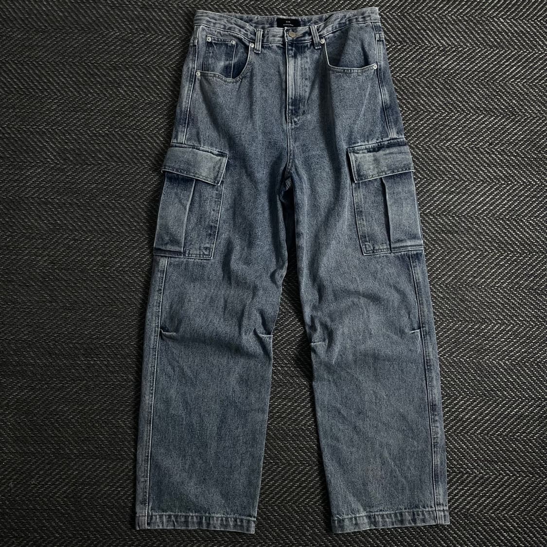 ESN 빈티지 워시드 유틸리티 데님 카고 팬츠 o 4253 상품이미지1