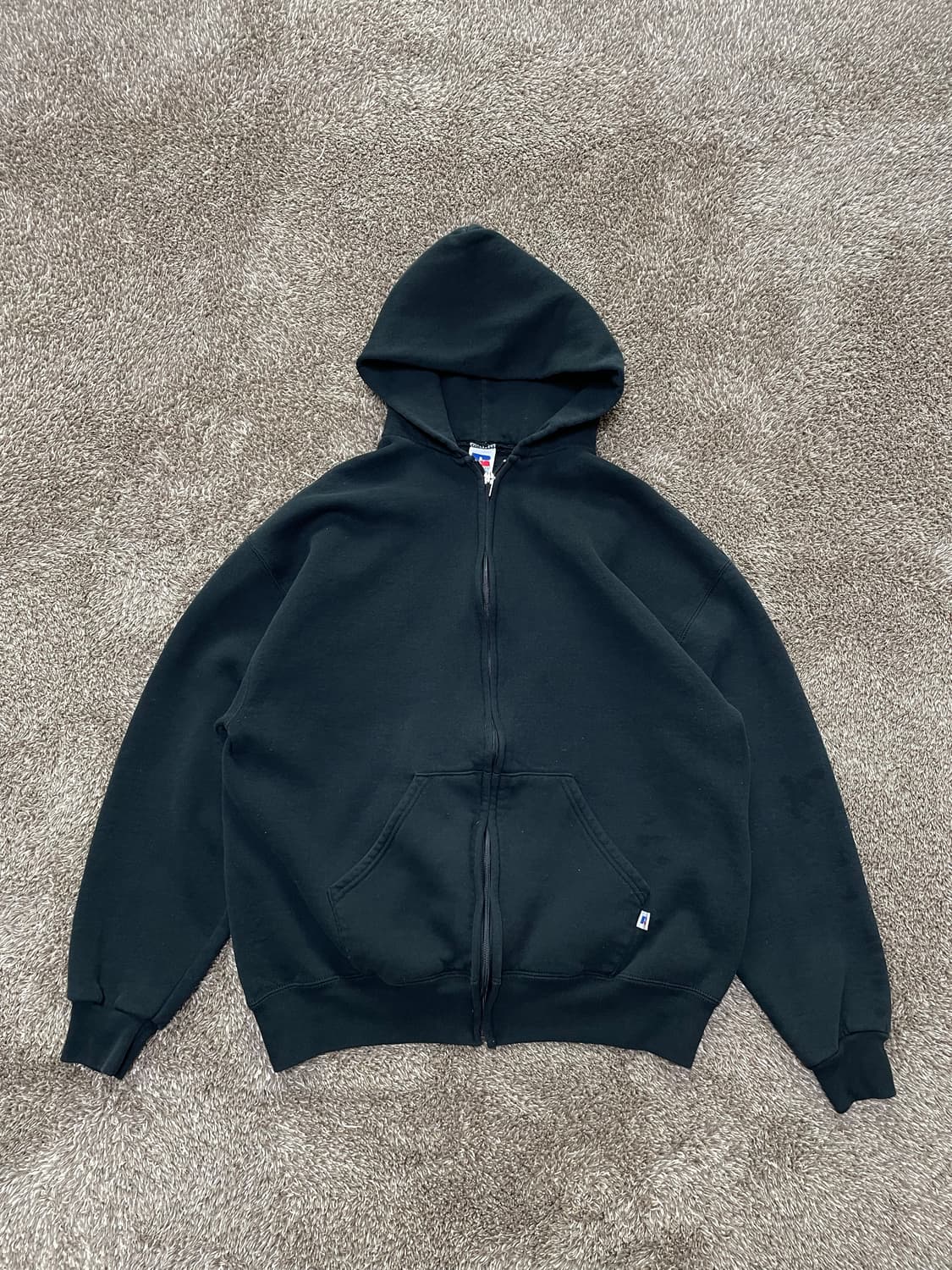 90s russell athletic hoodie zip BLK 상품이미지1