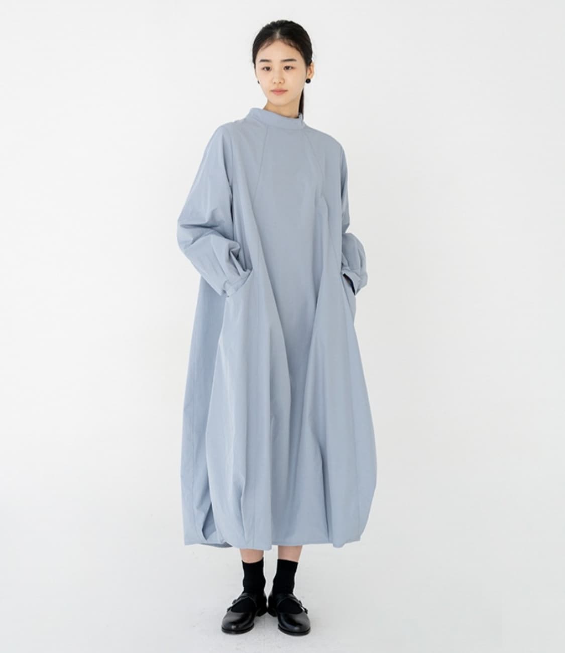 새상품) 유노이아 volume 드레스 S사이즈 gray blue 상품이미지1