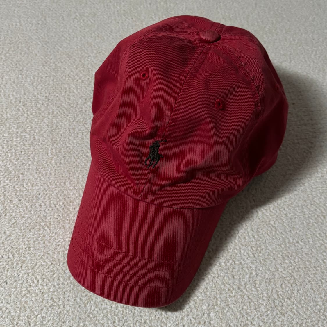 빈티지 폴로 랄프로렌 다크레드 스몰로고 볼캡 상품이미지1