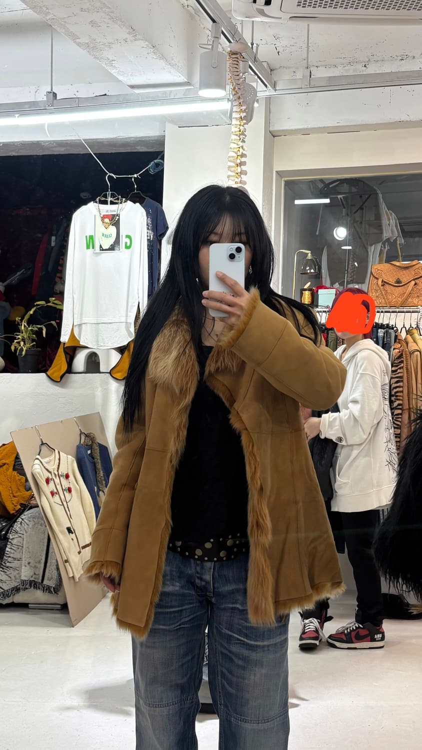 바나나리퍼블릭 퍼자켓 착샷 ㅇ 상품이미지5