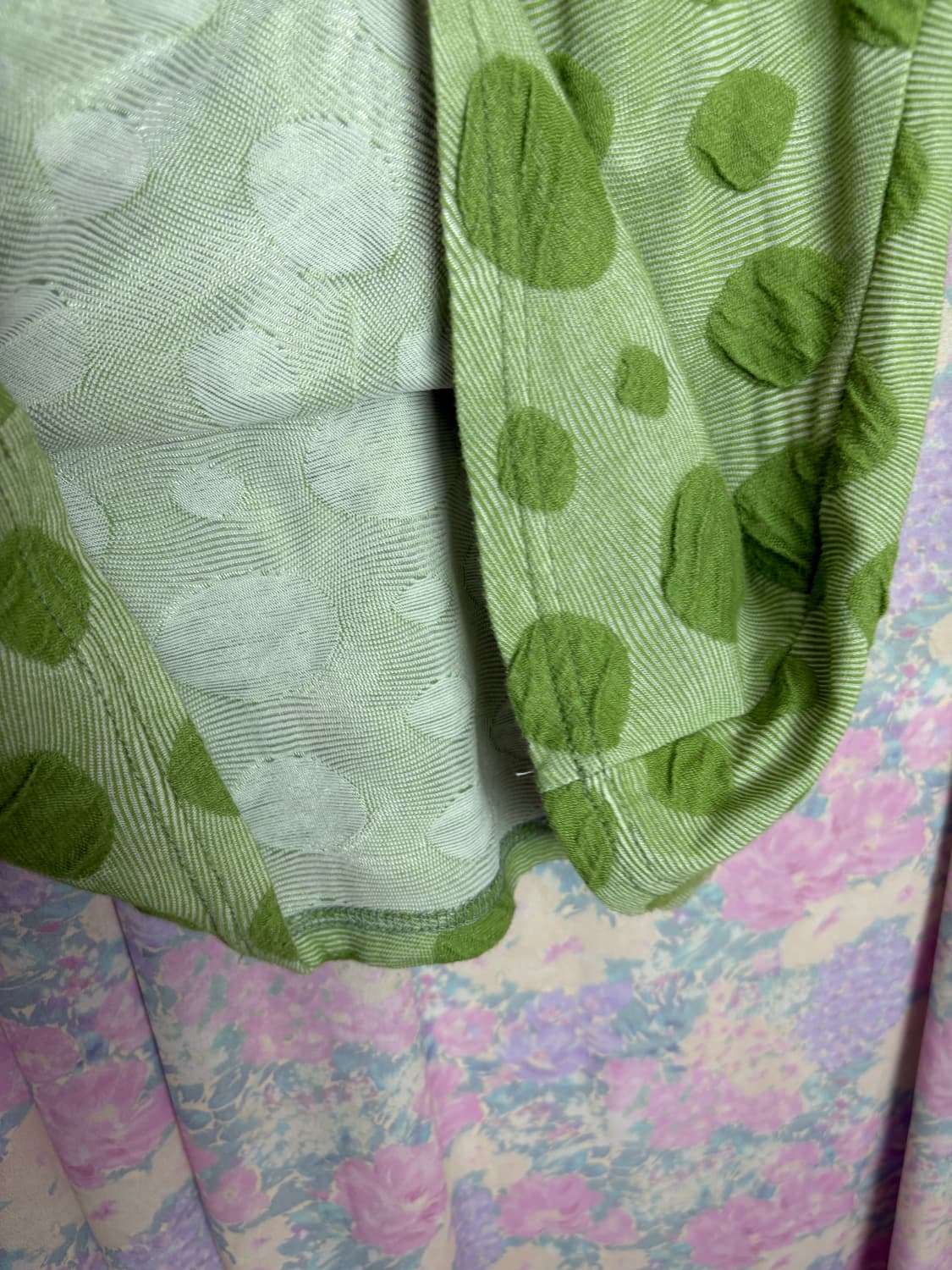 연두 도트 목폴라 티셔츠  상품이미지8