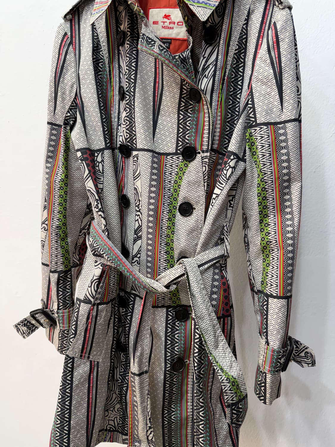 정품) 에트로 패턴 트렌치 코트 자켓 42 상품이미지3