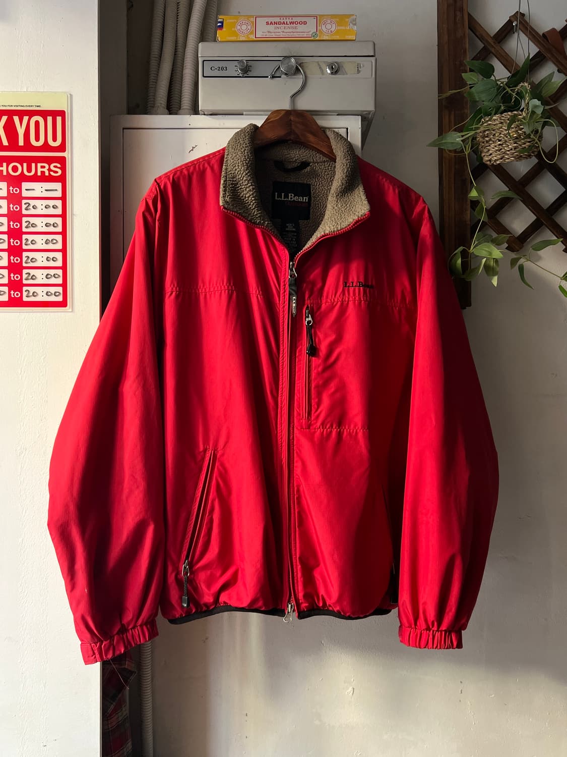 [M]엘엘빈 아웃도어 USA 플리스 라이닝 립스탑 웜업 자켓 상품이미지1