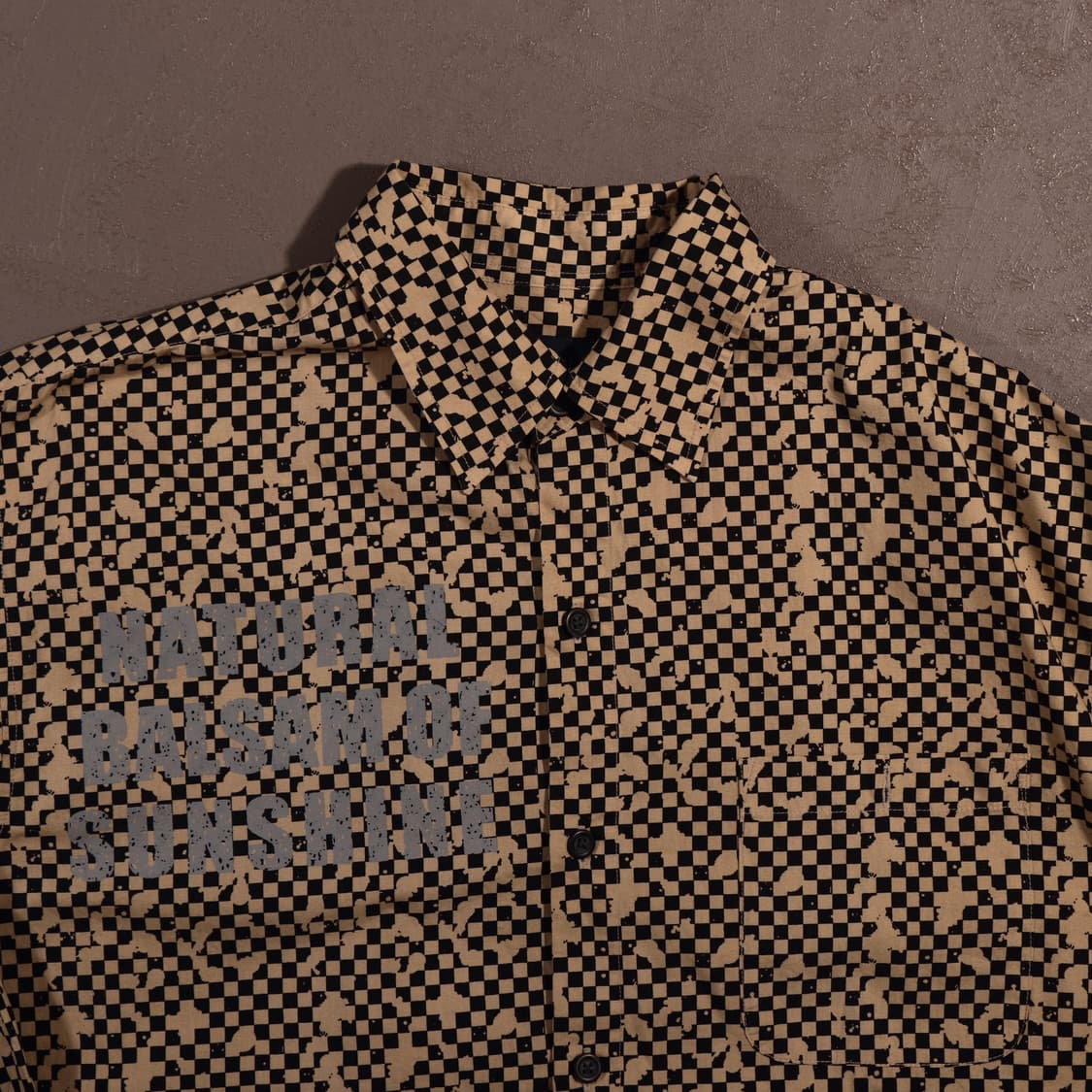 일본빈티지 체커보드 Y2K 프린팅 셔츠 상품이미지2