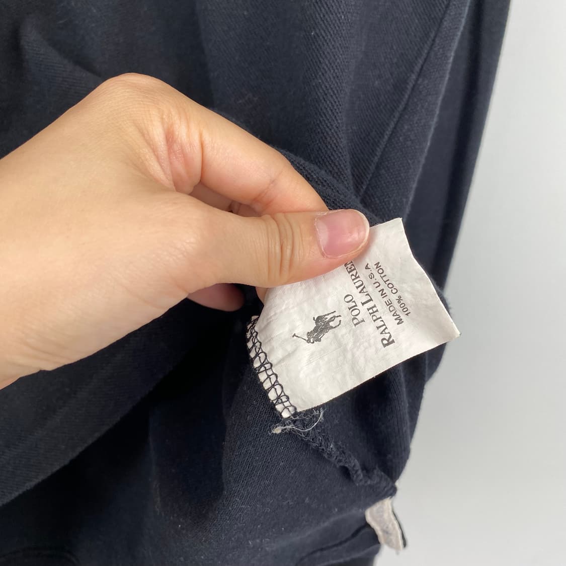 폴로 랄프로렌 빅포니 골드로고 긴팔 카라티 L 상품이미지6