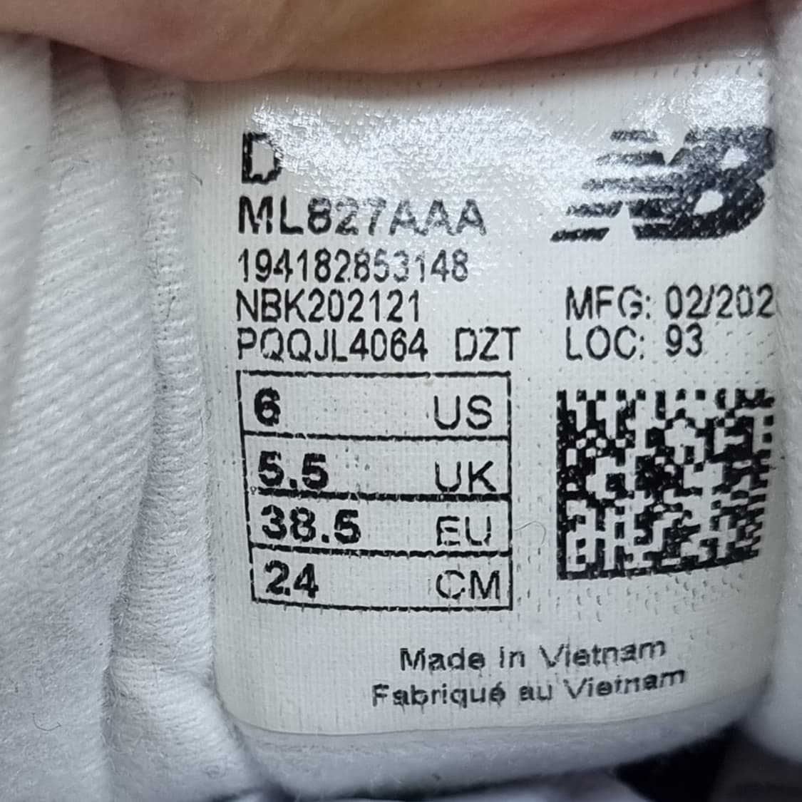 뉴발란스 827 블루 오렌지 운동화 240 상품이미지6