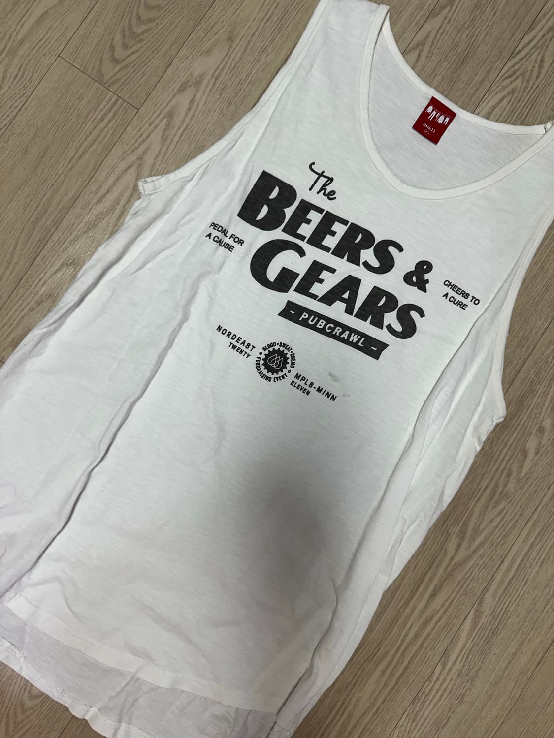 빈티지 BEERS & GEARS 프린트 롱 슬리브리스 상품이미지2