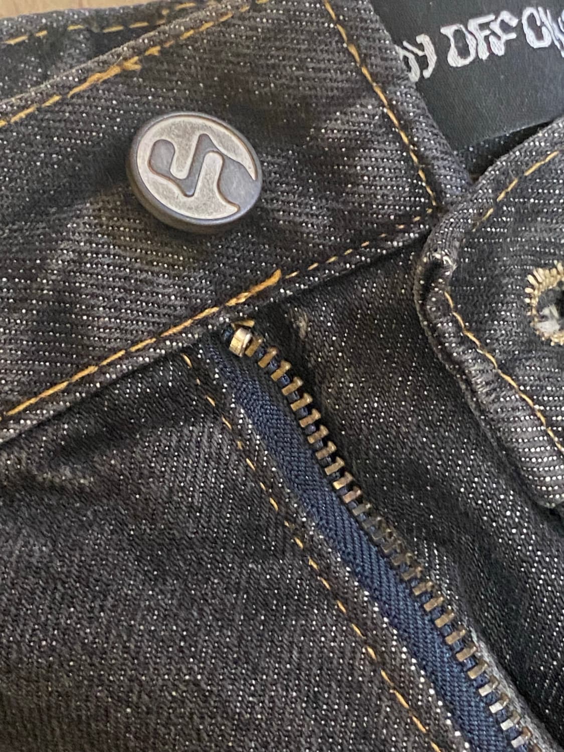 선데이오프클럽 Black faded wide denim 와이드 데님 흑청 상품이미지3