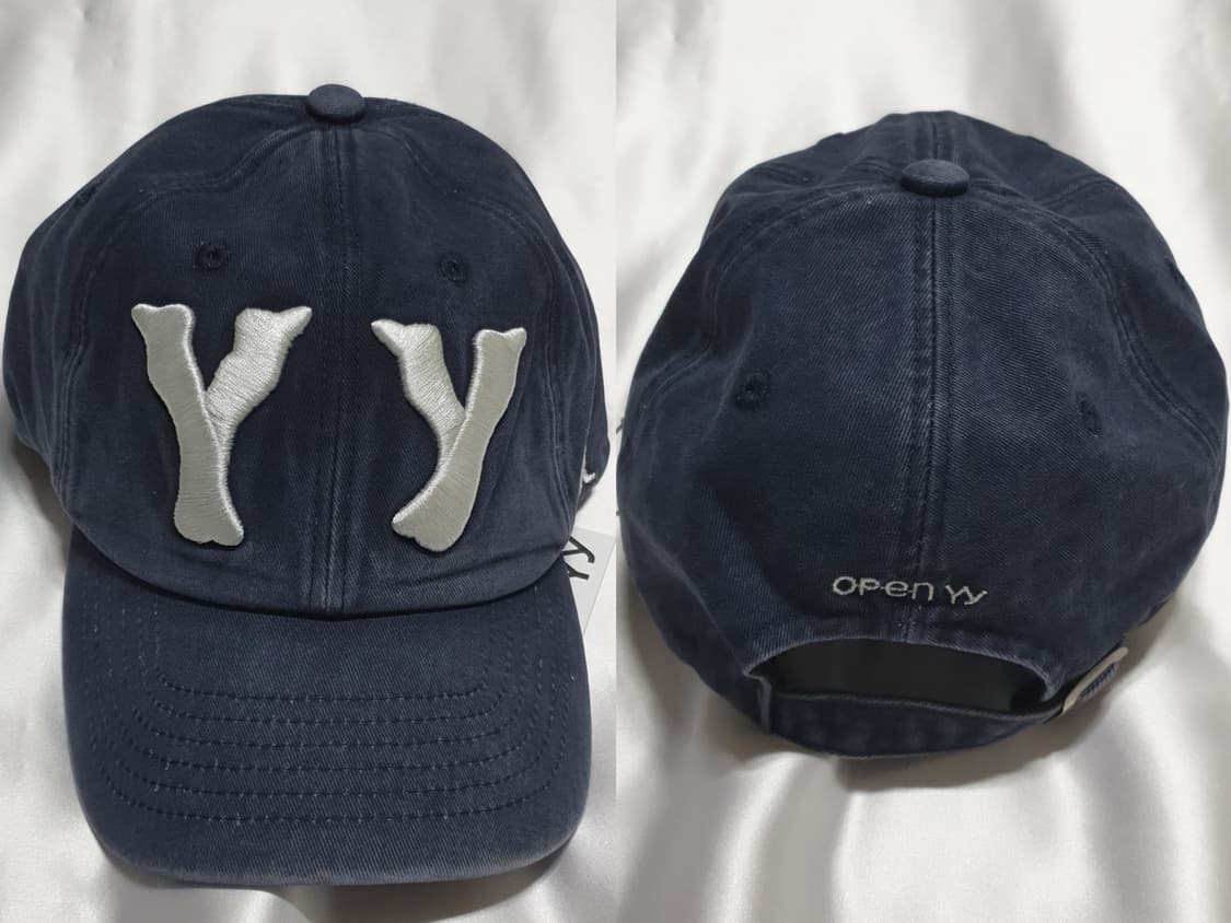 네이비그레이 오픈와이와이 로고 볼캡 모자 상품이미지3