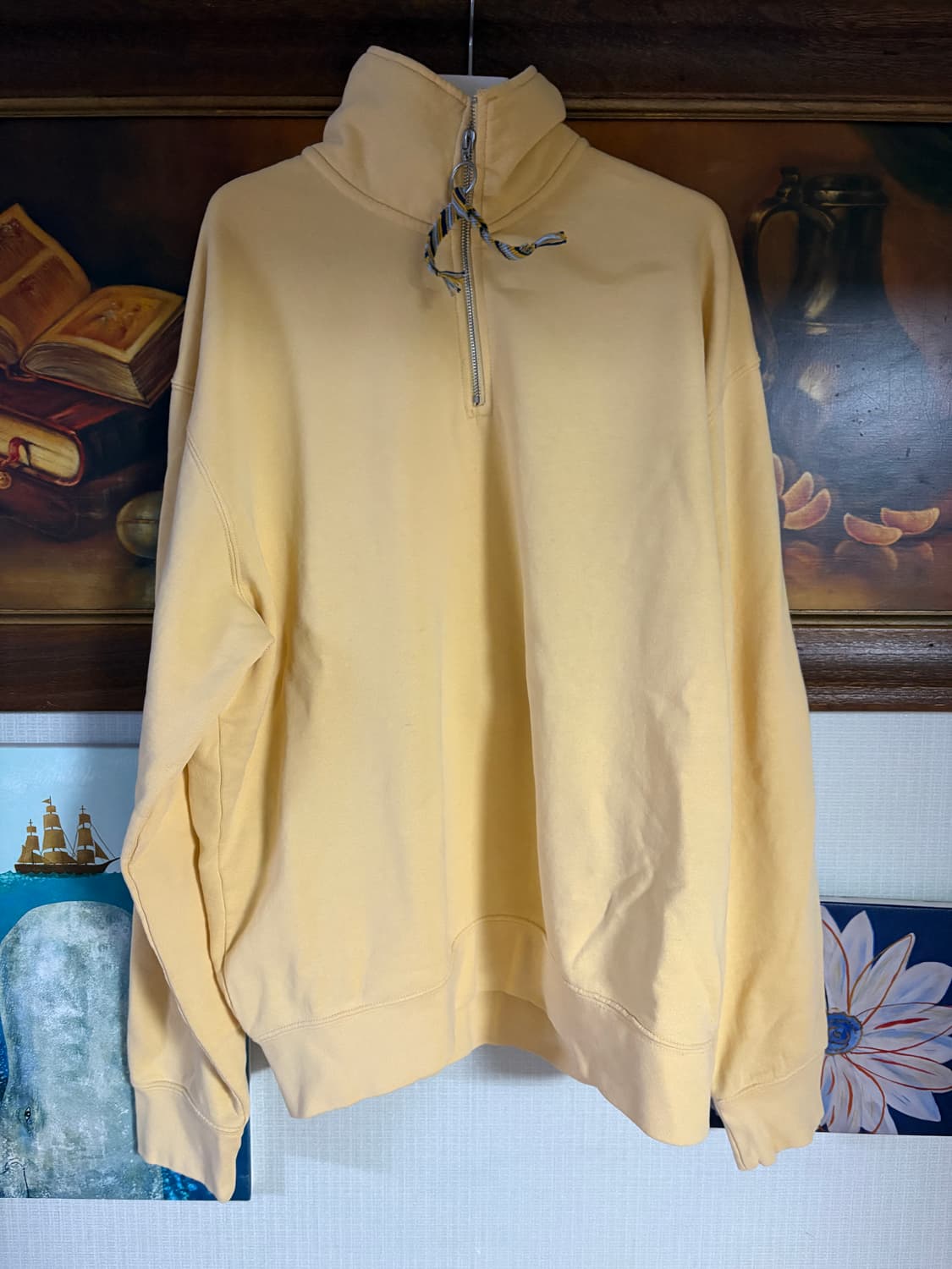 (새상품)자라 x aaron levine 테이프 지퍼넥 스웨트셔츠 상품이미지1